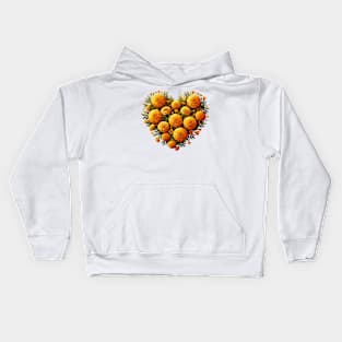 Heart Shaped Flowers Kids Hoodie